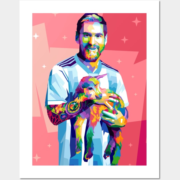 Messi GOAT Wall Art by erikhermawann22